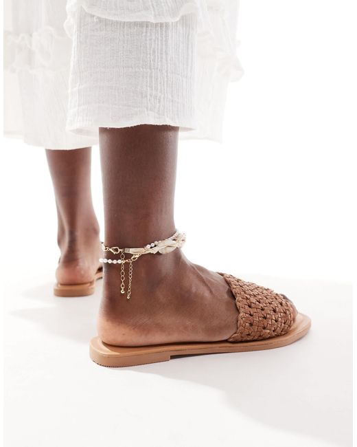 Accessorize Brown Woven Slide