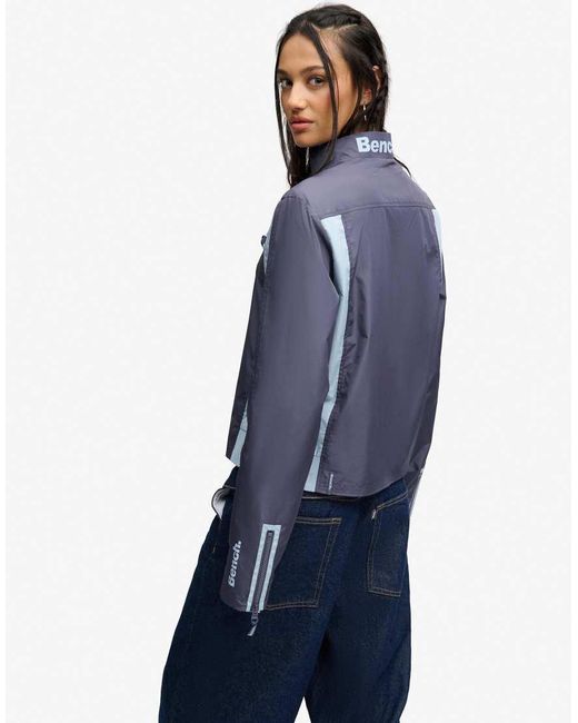 Bench x Superdry & Co Blue Racer Shell Double Zip Jacket
