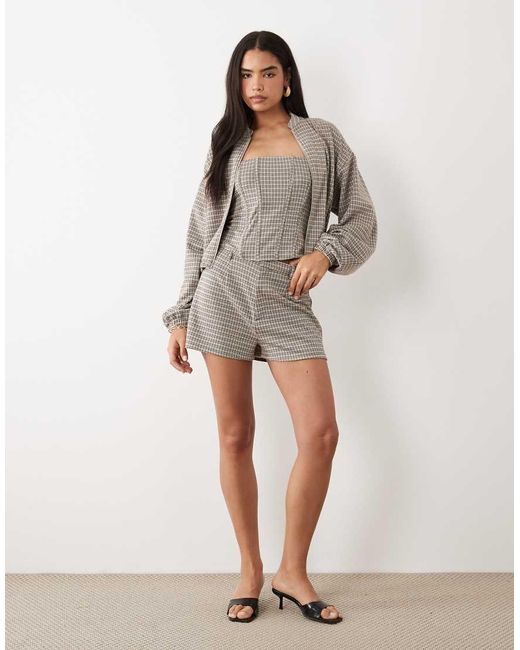 ASOS Natural Mix & Match Brushed Mini Short
