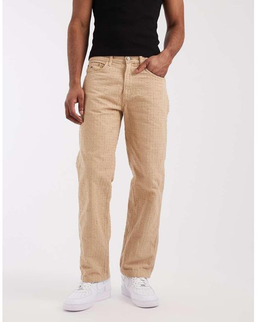 Tommy Hilfiger Natural Jaimie Punch Needle Trousers Co-Ord for men