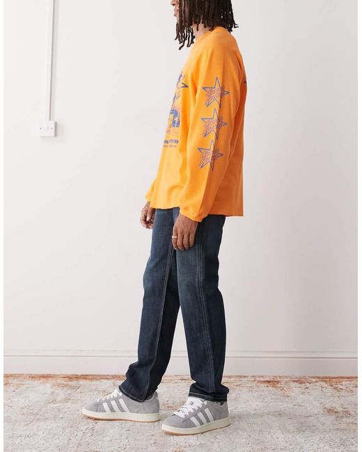 Weekday Orange Klean Straight Leg Jeans for men