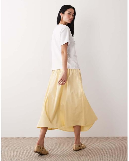Wednesday's Girl Natural Floaty Midaxi Skirt