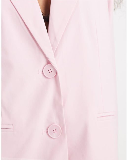 Pieces Pink Tailored Oversized Blazer Co-ord