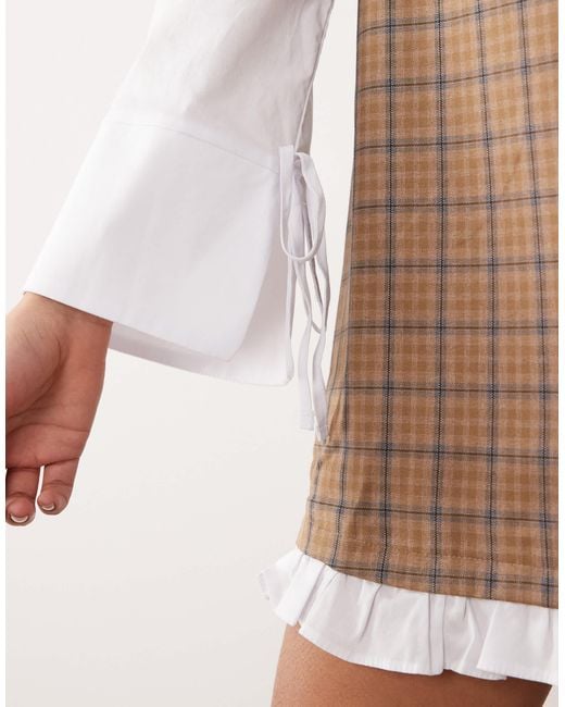 ASOS Natural Mini Shirt Dress