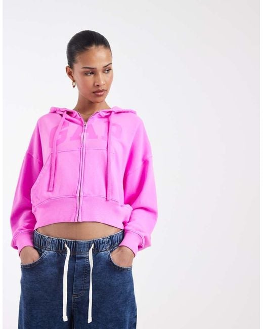 Gap Pink Logo Over Head Hoodie Co-Ord