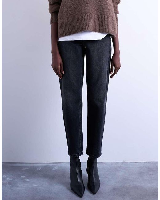 TOPSHOP Gray Mom Jeans