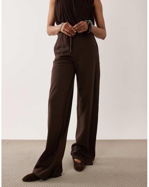 JDY Tall Brown Wide Leg Sweat joggers