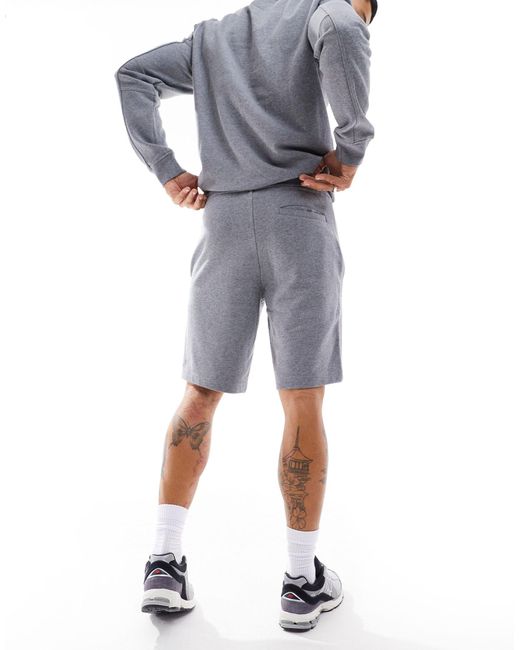 Short d'ensemble molletonné à logo oversize - chiné Armani Exchange pour homme en coloris Gray