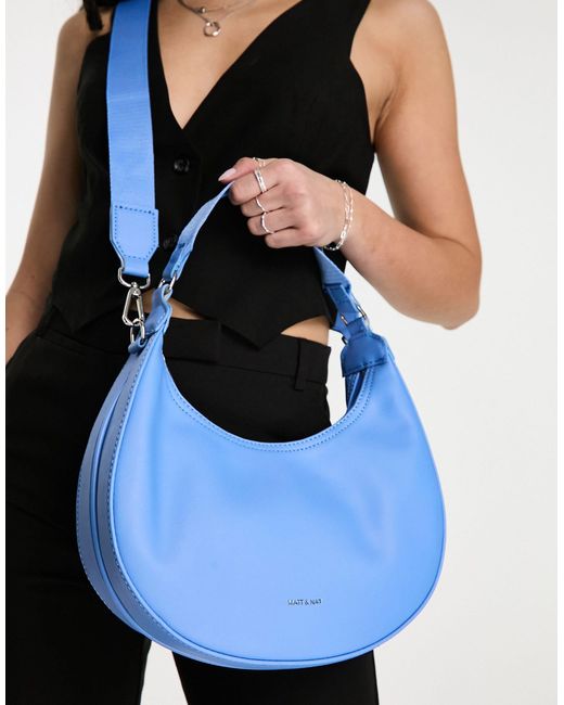 Serena - sac porté épaule en similicuir Matt & Nat en coloris Blue