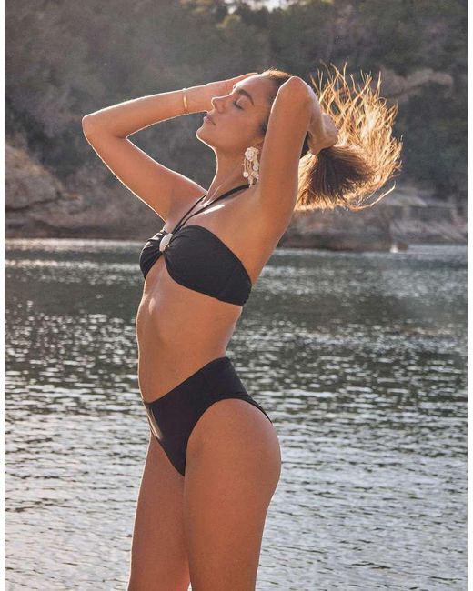 4th & Reckless Blue X Luana Barron High Waisted Bikini Bottoms