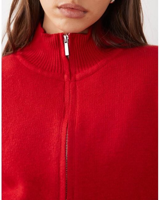 Cotton On Red Lotus Cinched Zip Knit