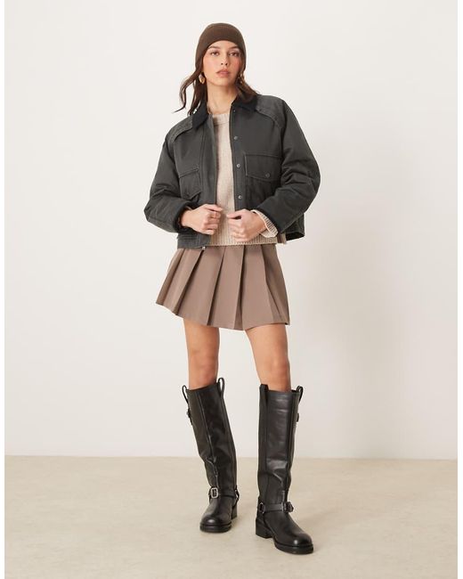 Chaqueta Corta Negra Utilitaria De Estilo Worker De Abercrombie & Fitch de color Natural