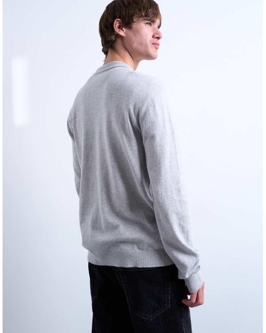 Polo Basic di Topman in Gray da Uomo