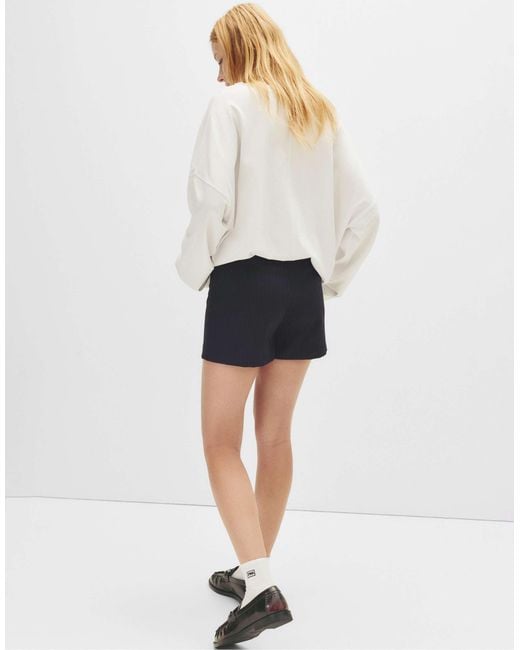 Pull&Bear White – gestreifter wickel-skort