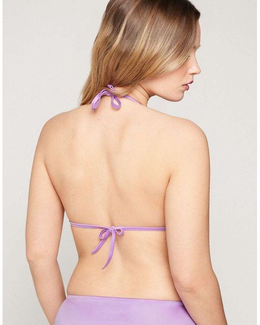 Tezenis Purple Shiny Glam Bikini Top