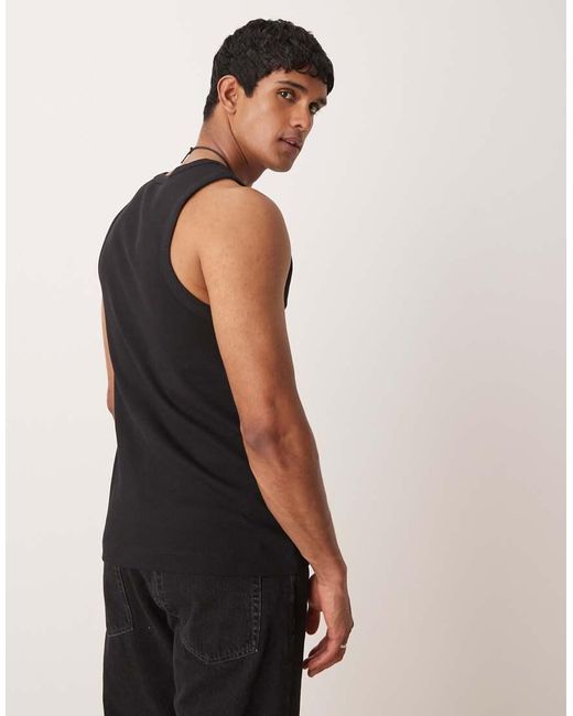 Canotta Comoda Nera di Mango in Black da Uomo