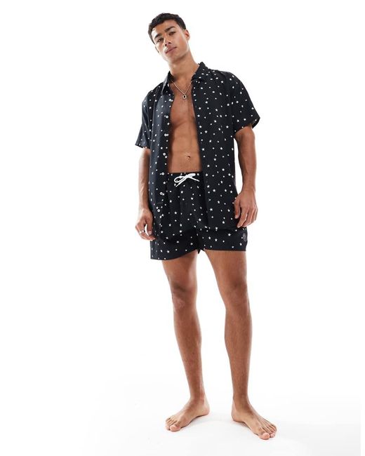 OOSC Blue Shining Star Short Sleeve Shirt for men