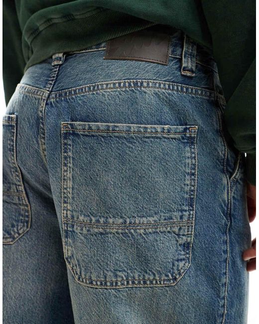 Pull&Bear Blue Skater Fit Jean for men