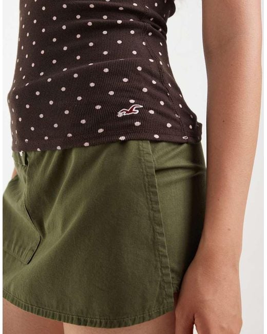 Hollister Brown Lace Trim Cami