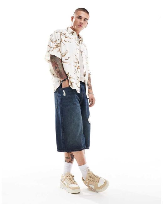 ASOS Oversized Shirt With Cherub Print in White for Men Lyst UK