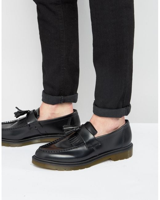 Dr. Martens Black Adrian Tassel Loafers for men