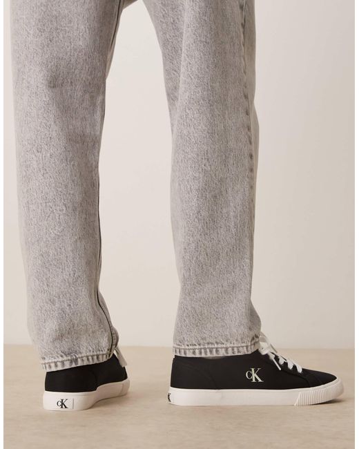 Calvin Klein Brown Essential Vulcanised Canvas Sneakers for men
