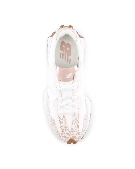New Balance White 327 Trainers