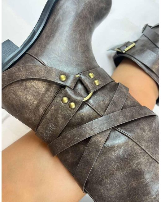 GIA STUDIOS Black Multi Way Knee Ankle Removable Straps Boots