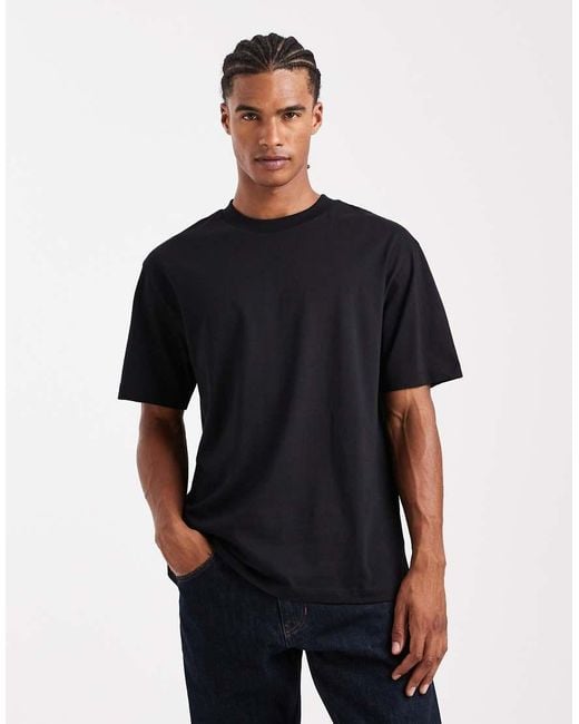 ASOS Black Essentials 2 Pack Relaxed T-Shirts for men