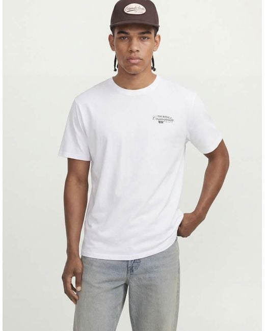 Jack & Jones White Scenic Window Back Print for men