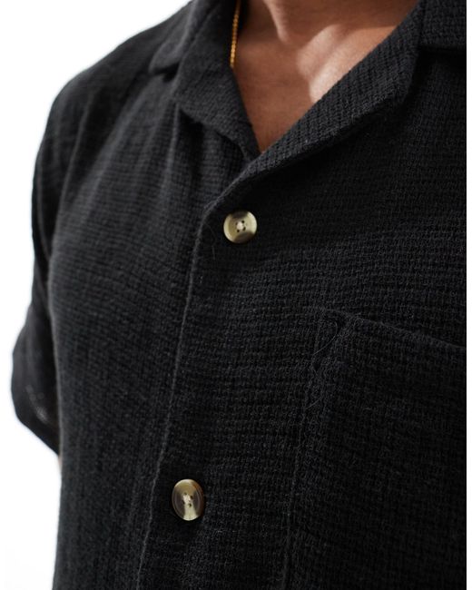 Cotton On Black Cotton On Relaxed Shirt for men