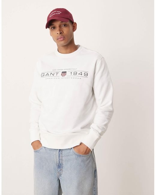 Gant – 1949 – sweatshirt in White für Herren