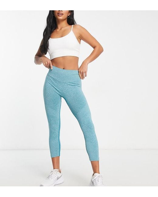 Urban Threads Petite Blue Seamless Squat Proof Gym leggings
