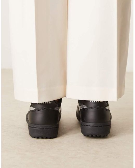 Zapatillas De Deporte Negras Y Plateadas Field General De Nike de color Black