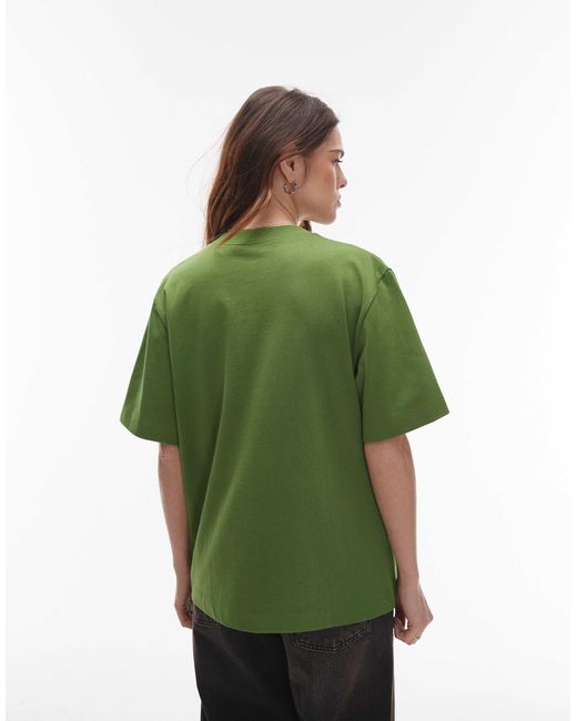 TOPSHOP Green – kurzärmliges basic-t-shirt aus hochwertigem material