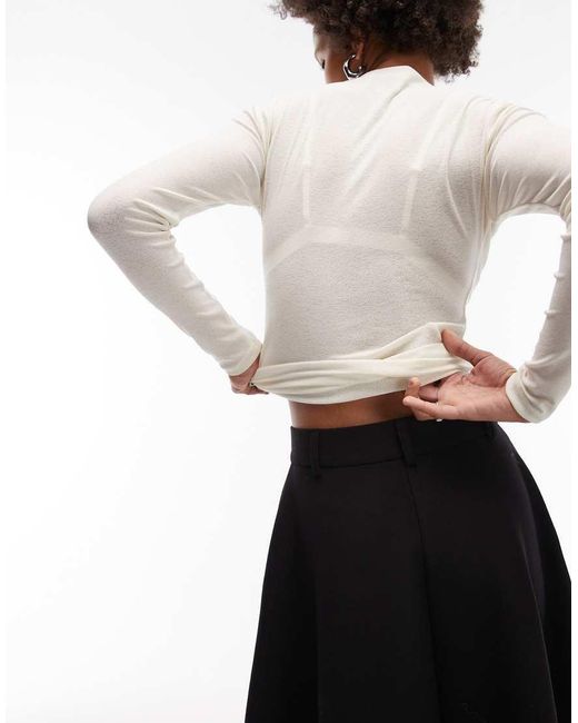 ASOS White Tailored Circle Maxi Skirt