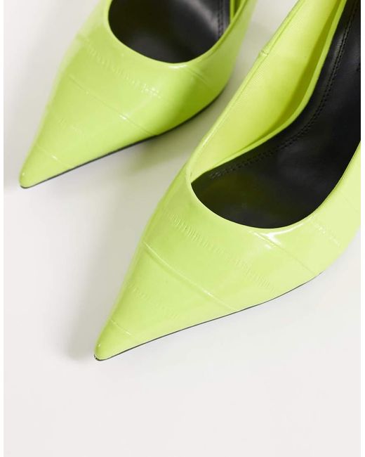 ASOS Green Perth Pointed Stiletto High Heel Court Shoes