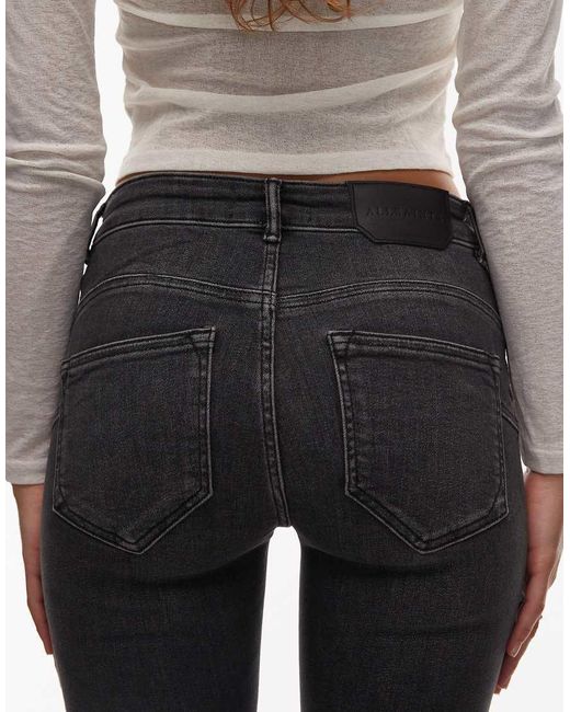 AllSaints Black Miller Skinny Denim Jeans