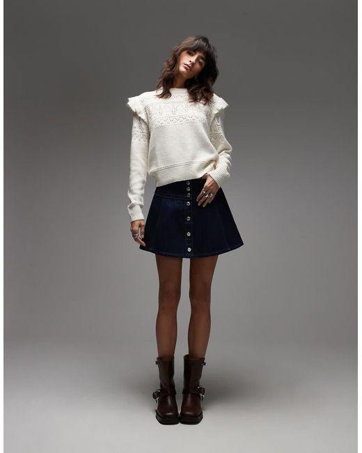 Levi's Gray Shane Flutter Sleeve Knitted Jumper