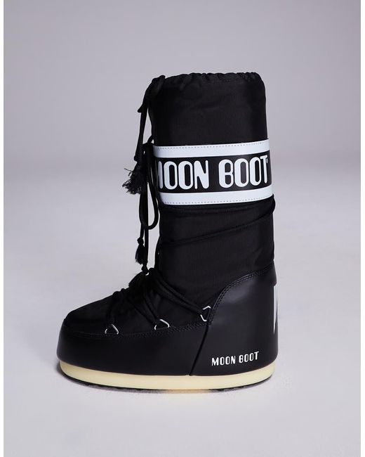 Moon Boot Black Moonboot Icon Nylon Snowboot