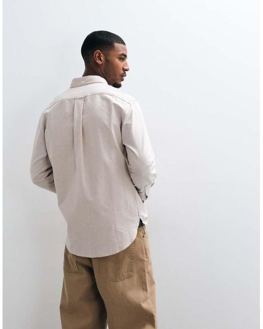 Barbour Natural Authentic Oxford Long Sleeve Shirt for men