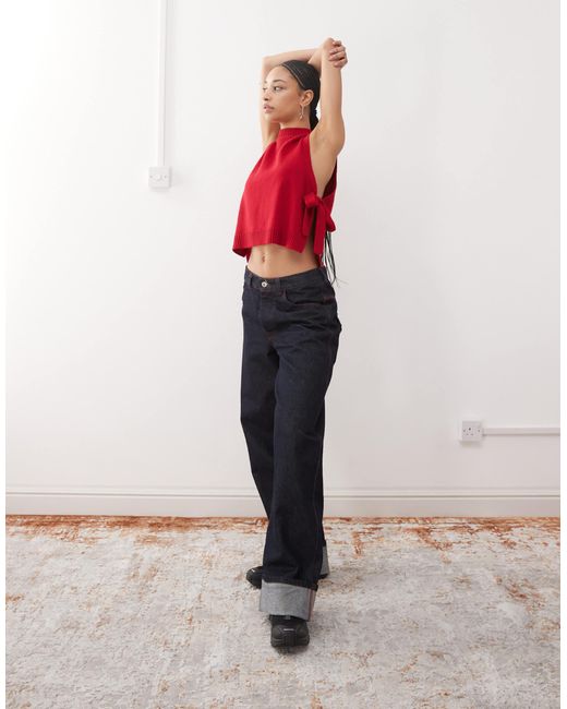 Reclaimed (vintage) Red – gestricktes layering-tanktop