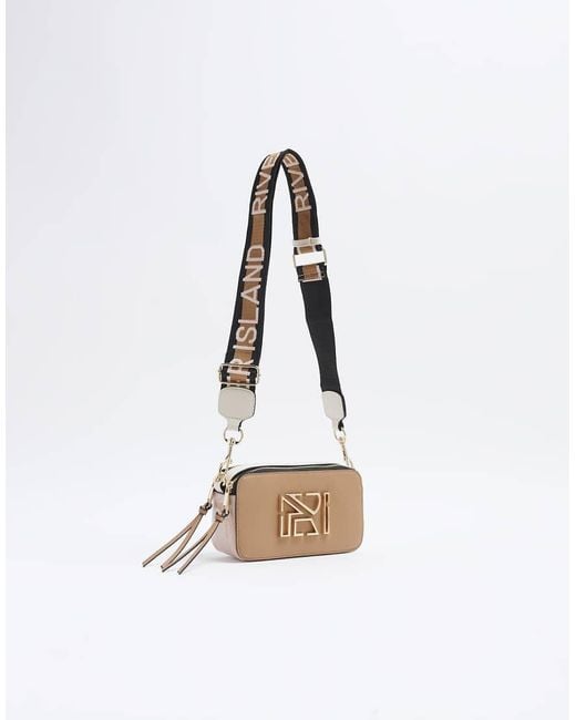 River Island Natural Camera Cross Body Bag