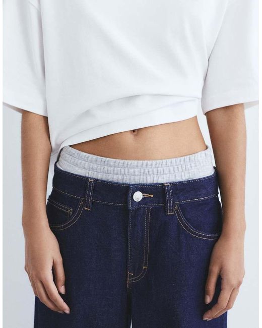Pull&Bear White Boxy-Fit Short Sleeve T-Shirt