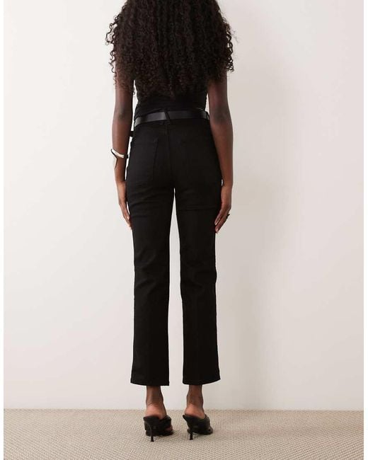 GOOD AMERICAN Black Good Curve Never Fades Straight Jeans