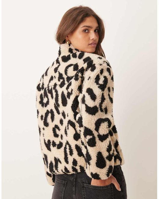 New Look Borg Jacket in Brown Lyst UK