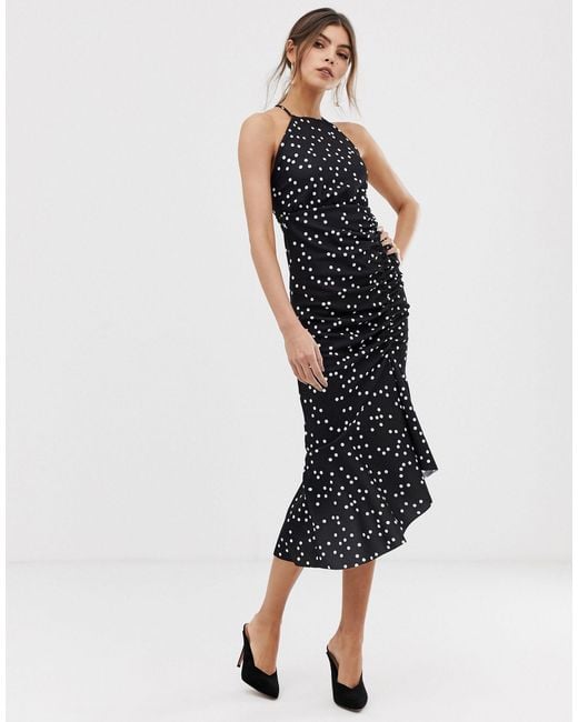 asos polka dot midi dress