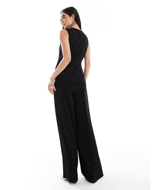 French Connection Black Tailored Waistcoat Detail Jumpsuit