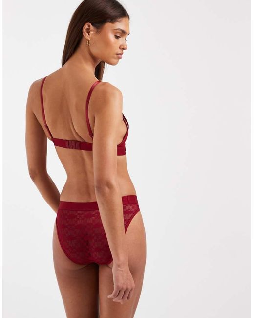 Lacoste Red Lace Brief