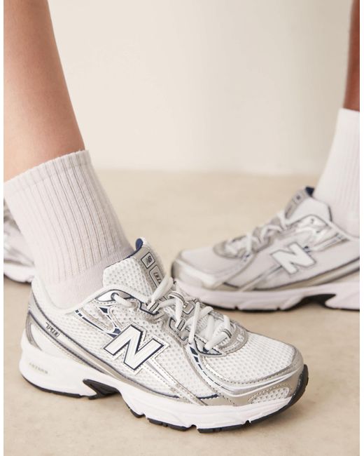 New Balance White 740 Trainers